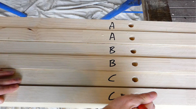 label the timber sections