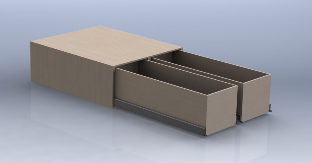 Sliding drawer design